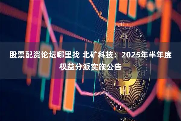 股票配资论坛哪里找 北矿科技：2025年半年度权益分派实施公告